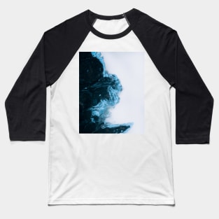 Abstract Aerial Lake in Iceland – Minimalist Landscape Photography Baseball T-Shirt